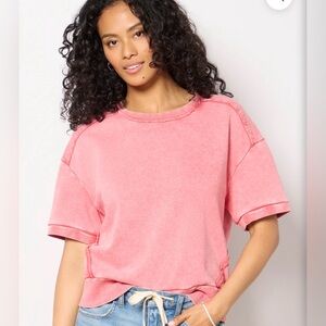 Evereve Lizzie Short Sleeve Sweatshirt
